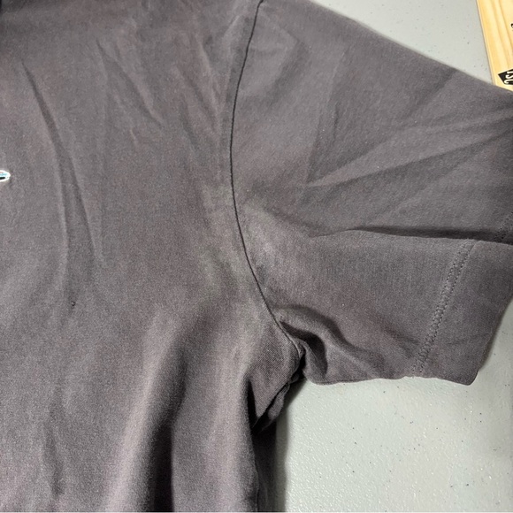 Patagonia Men's Polo Trout Fitz Roy Gray Short Sleeve Organic Cotton Large FLAW - Picture 6 of 11